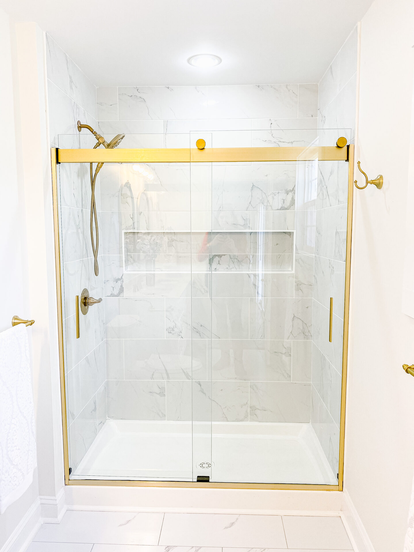 Gold-Accented Bath