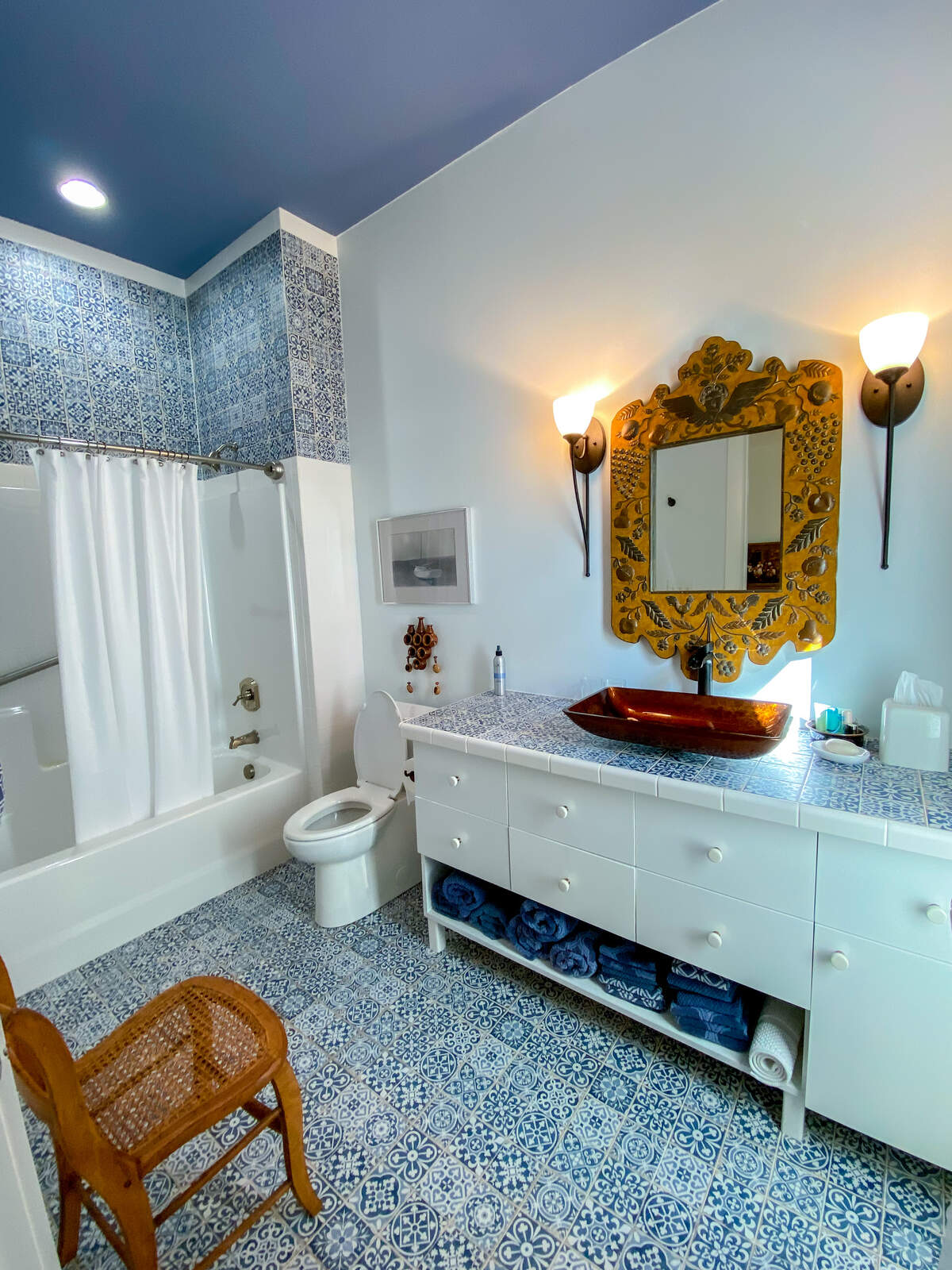 Blue Tile Powder Room
