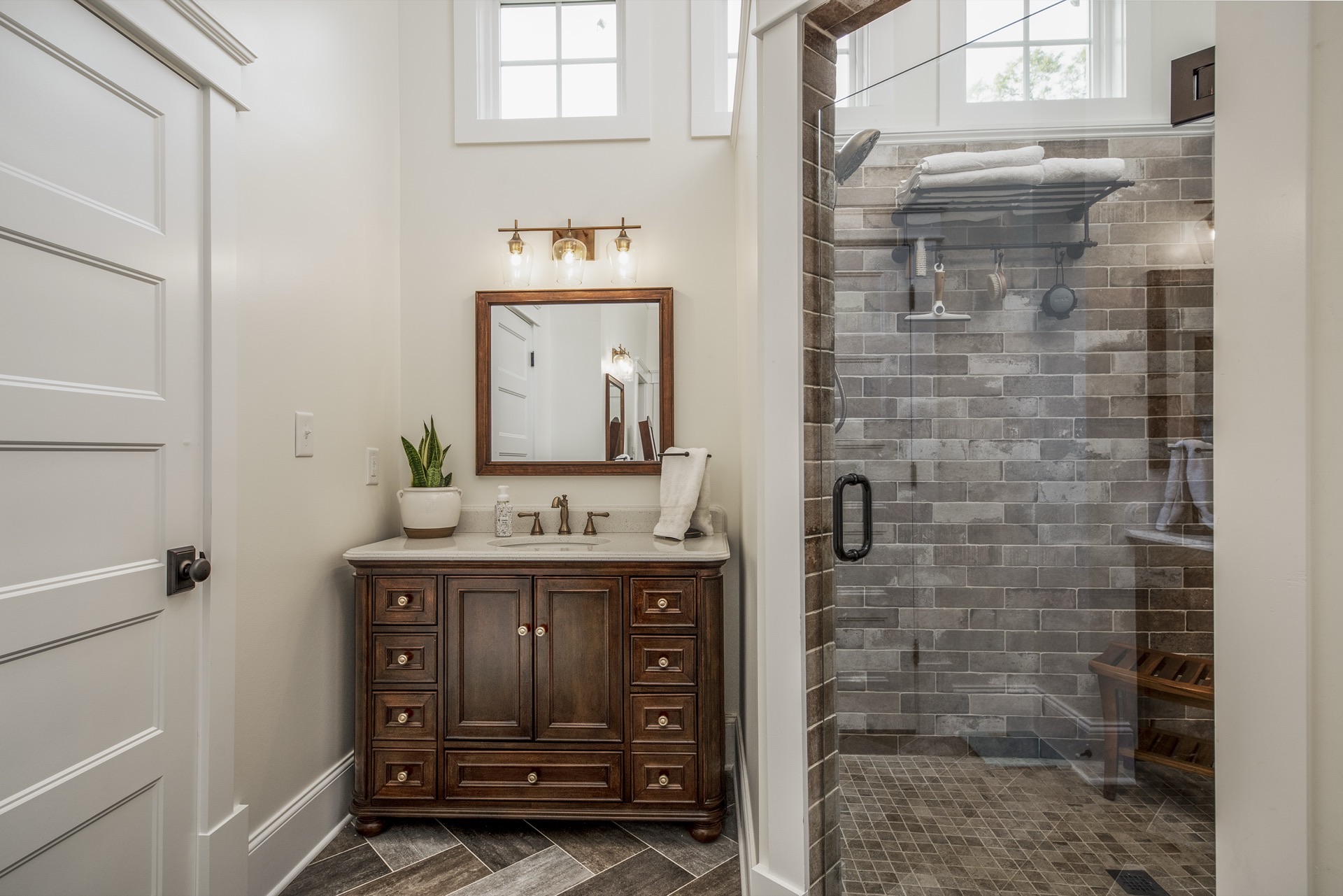 Vanity & Tile Shower
