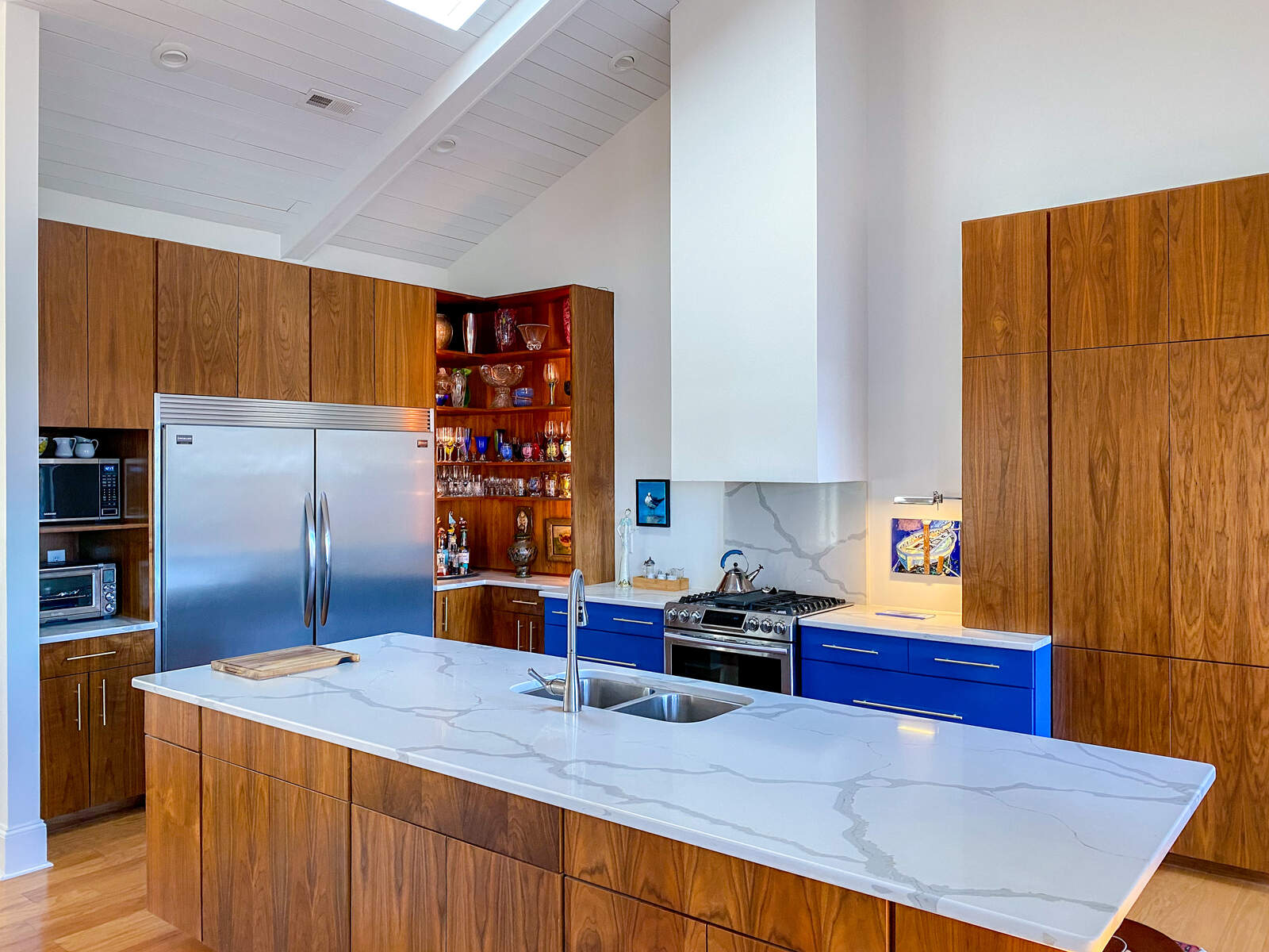 Blue Cabinet Kitchen